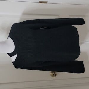 Rails Size S Black Alexi Sweater with Cutout at Side Neckline, Gently Used Cond.